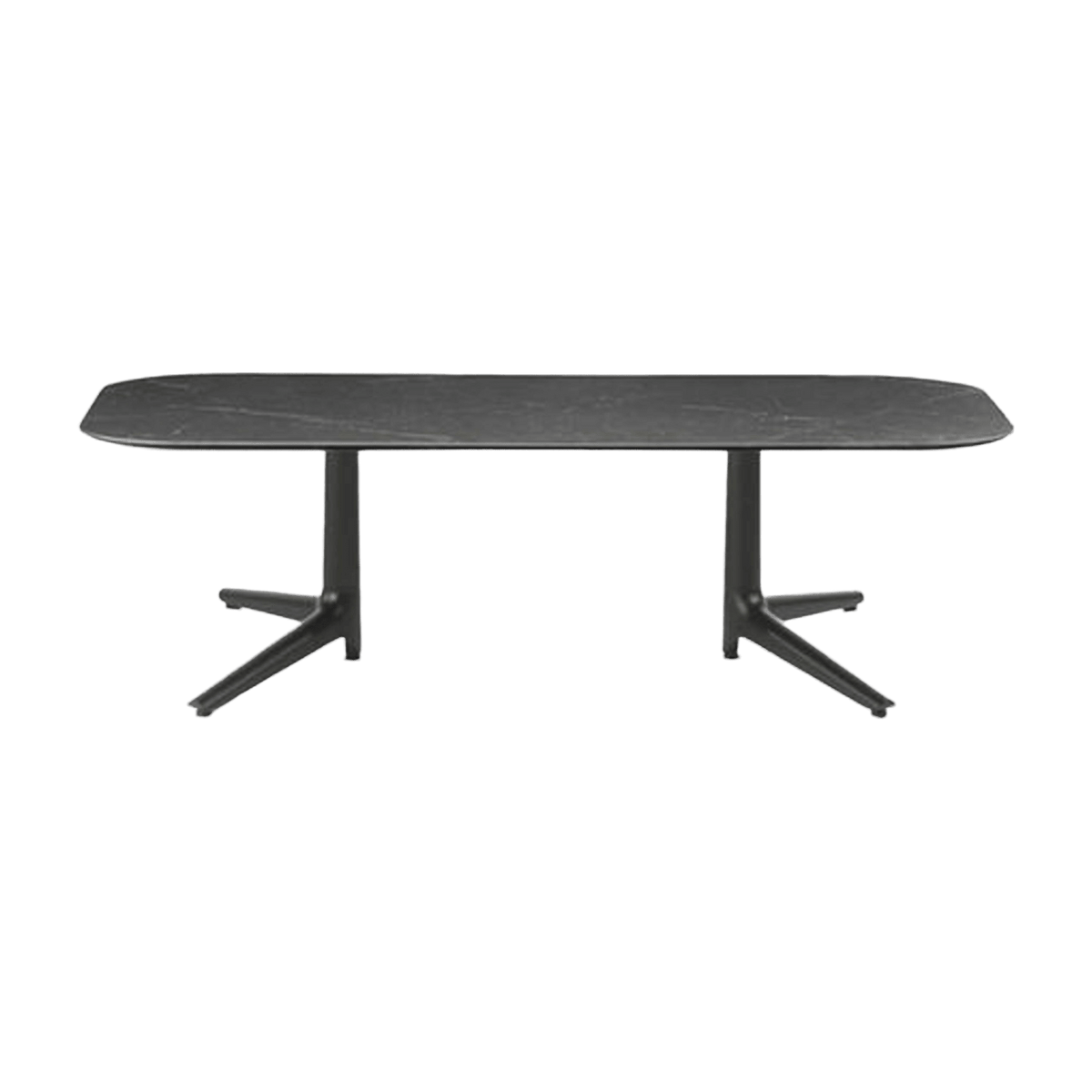 Table basse effet marbre noir 180x90 Multiplo - Kartell - The Cool Republic