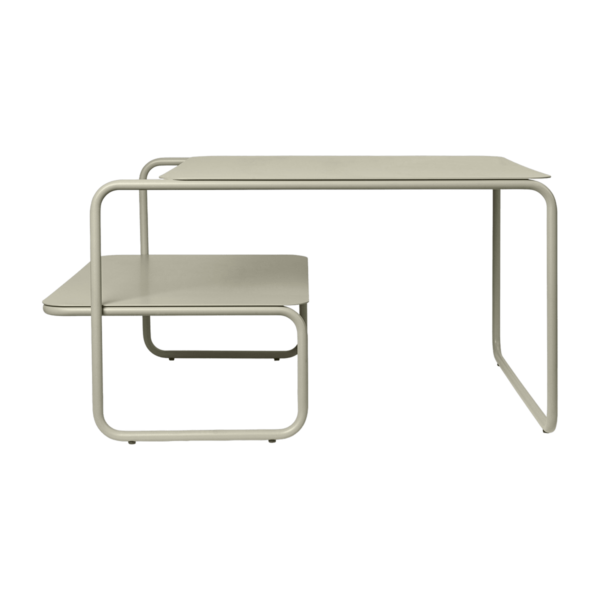 Table basse en acier beige 60 x 80 cm Level - Ferm Living - The Cool Republic