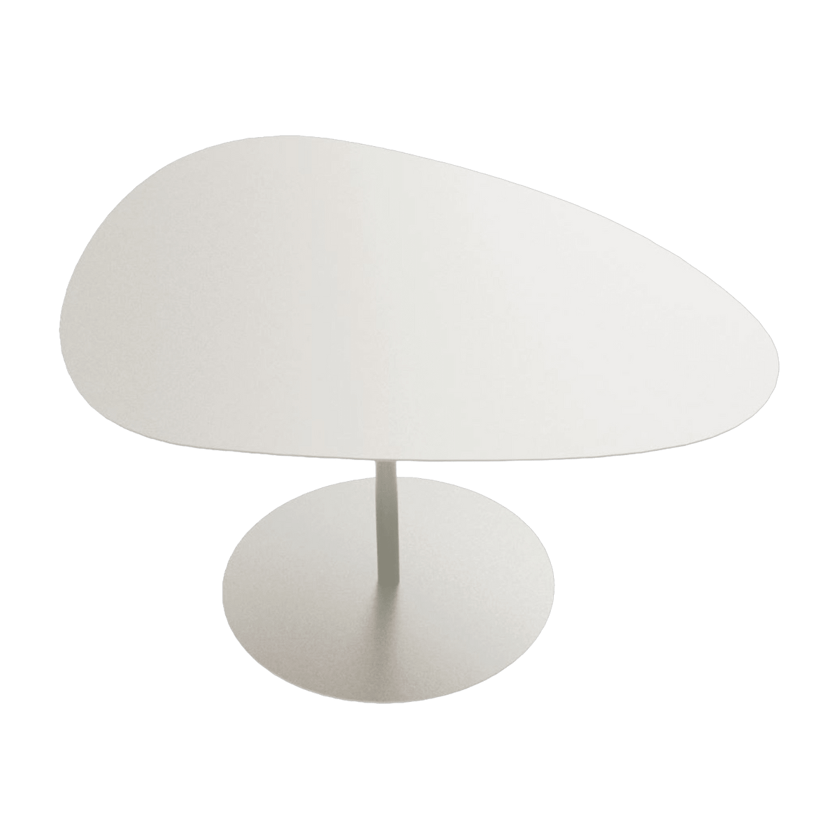 Table basse en acier blanc Galet n°2 - Matière Grise - The Cool Republic