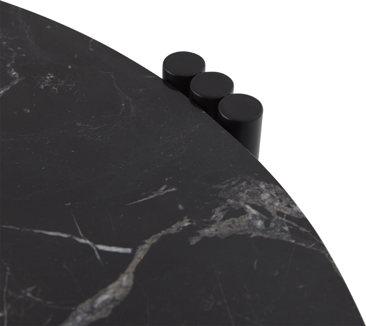 Table basse en acier et marbre noir 45 x 80 cm Tribus - AYTM - The Cool Republic