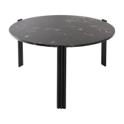 Table basse en acier et marbre noir 45 x 80 cm Tribus - AYTM - The Cool Republic