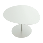 Table basse en acier mat blanc 37 cm Galet 03 - Matière Grise - The Cool Republic