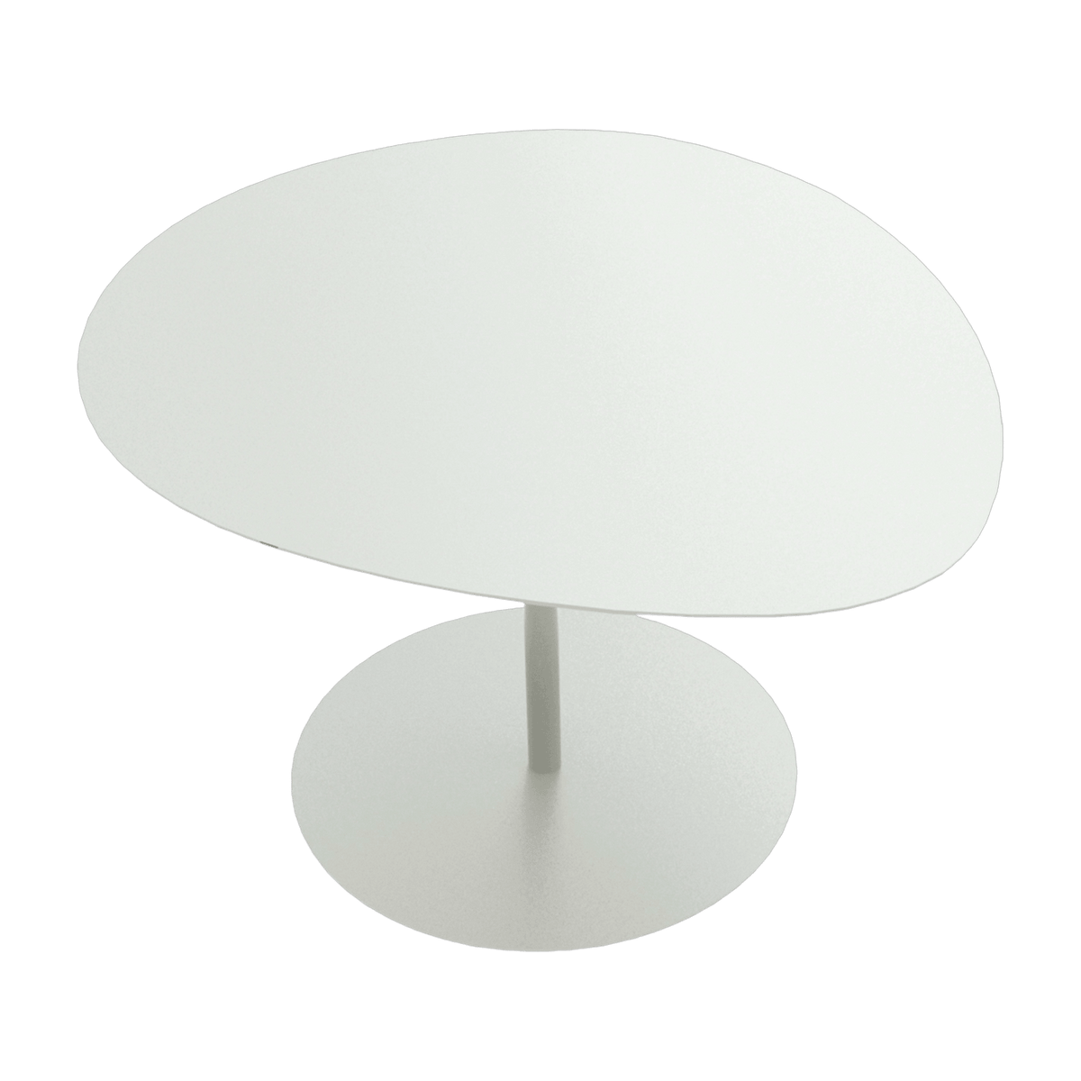 Table basse en acier mat blanc 37 cm Galet 03 - Matière Grise - The Cool Republic