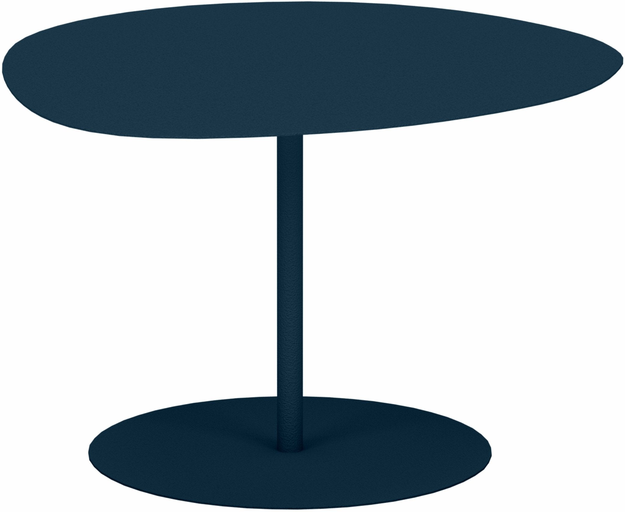 Table basse en acier mat denim 40 cm Galet 01 - Matière Grise - The Cool Republic