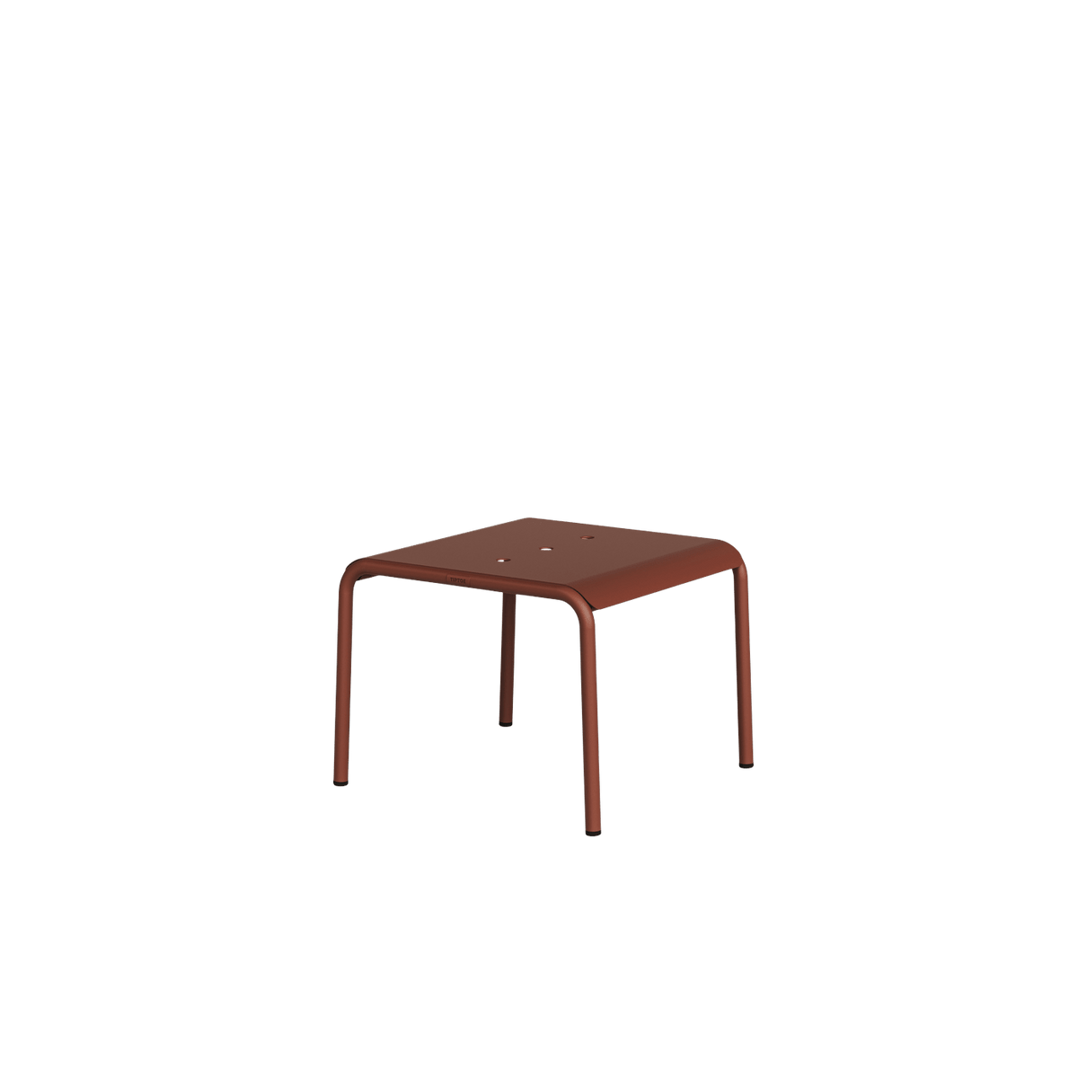 Table basse en acier thermolaqué inoxydable rouge brique 50x38cm Panorama - TIPTOE - The Cool Republic