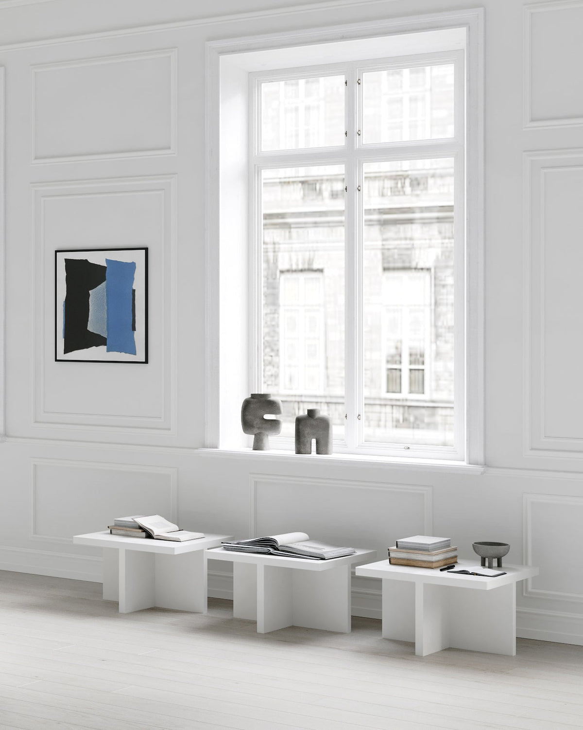 Table basse en béton fibré blanche Brutus - 101 Copenhagen - The Cool Republic
