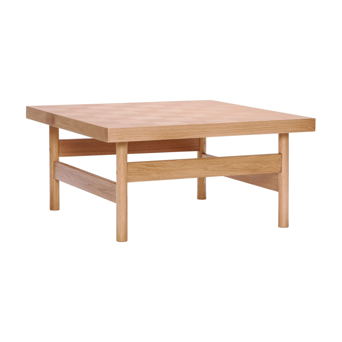 Table basse en bois de chêne naturel 82x82x40cm Skak - Hübsch
