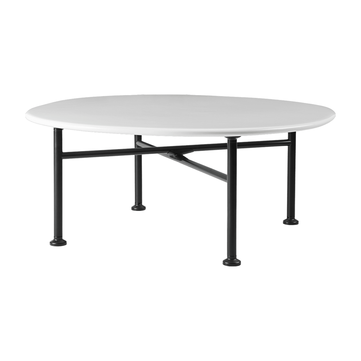 Table basse en céramique blanc palourde 75x75 cm Carmel - Gubi - The Cool Republic