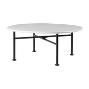 Table basse en céramique blanc palourde 75x75 cm Carmel - Gubi - The Cool Republic
