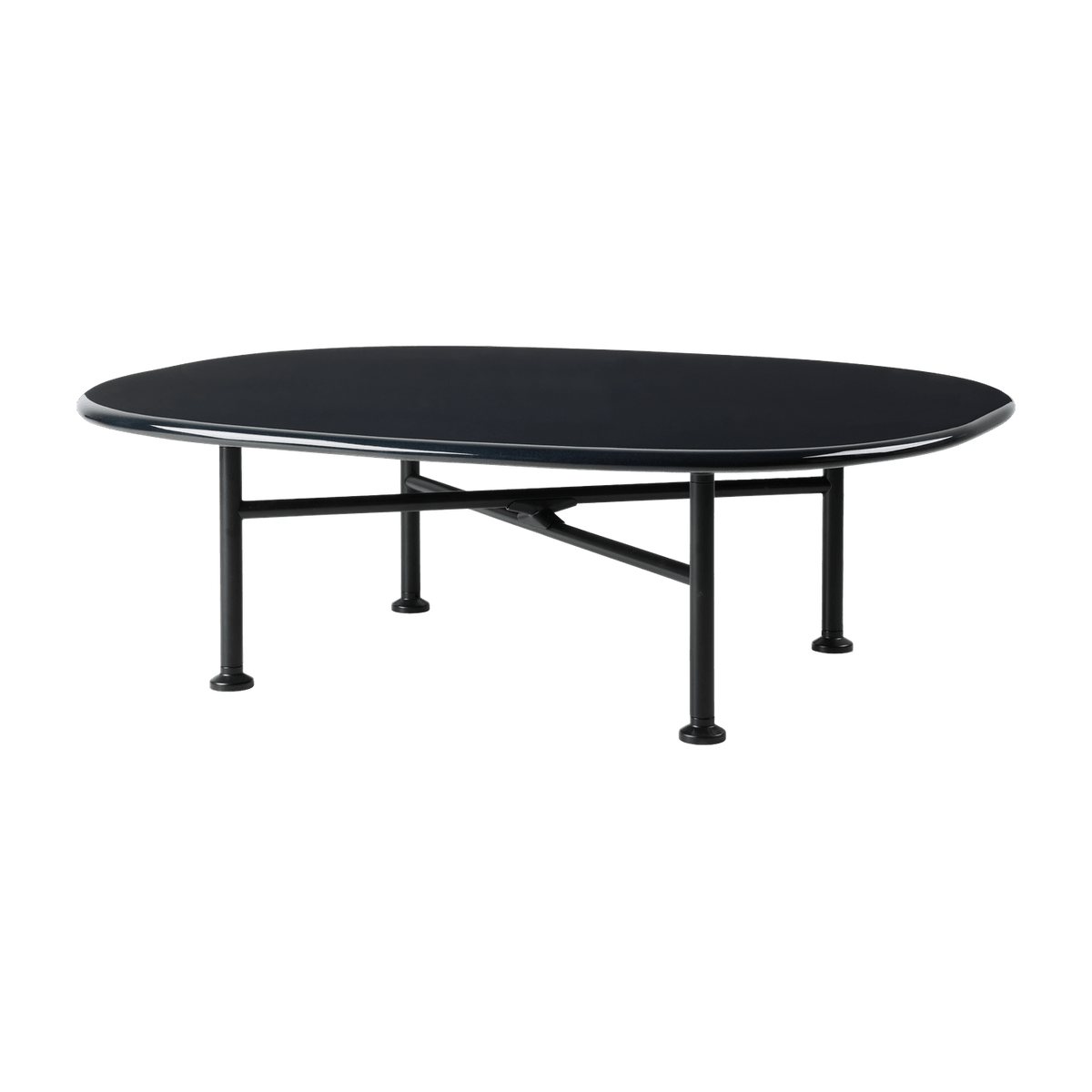 Table basse en céramique noir minuit 87,5x70 cm Carmel - Gubi - The Cool Republic