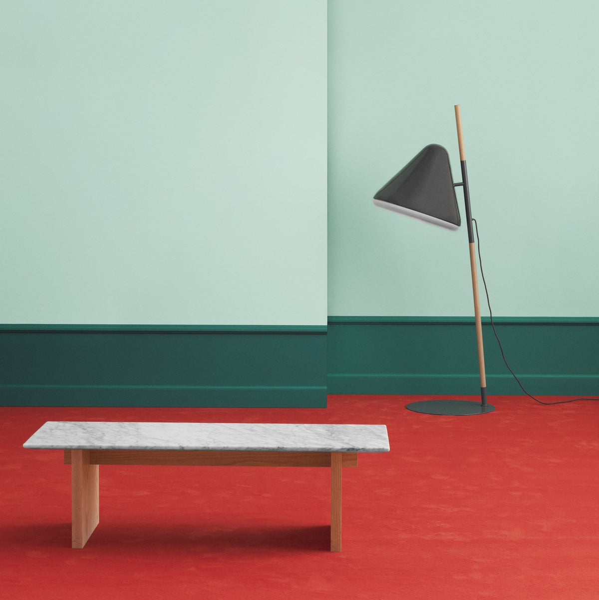 Table basse en chêne et marbre blanc Solid blanc - Normann Copenhagen - The Cool Republic