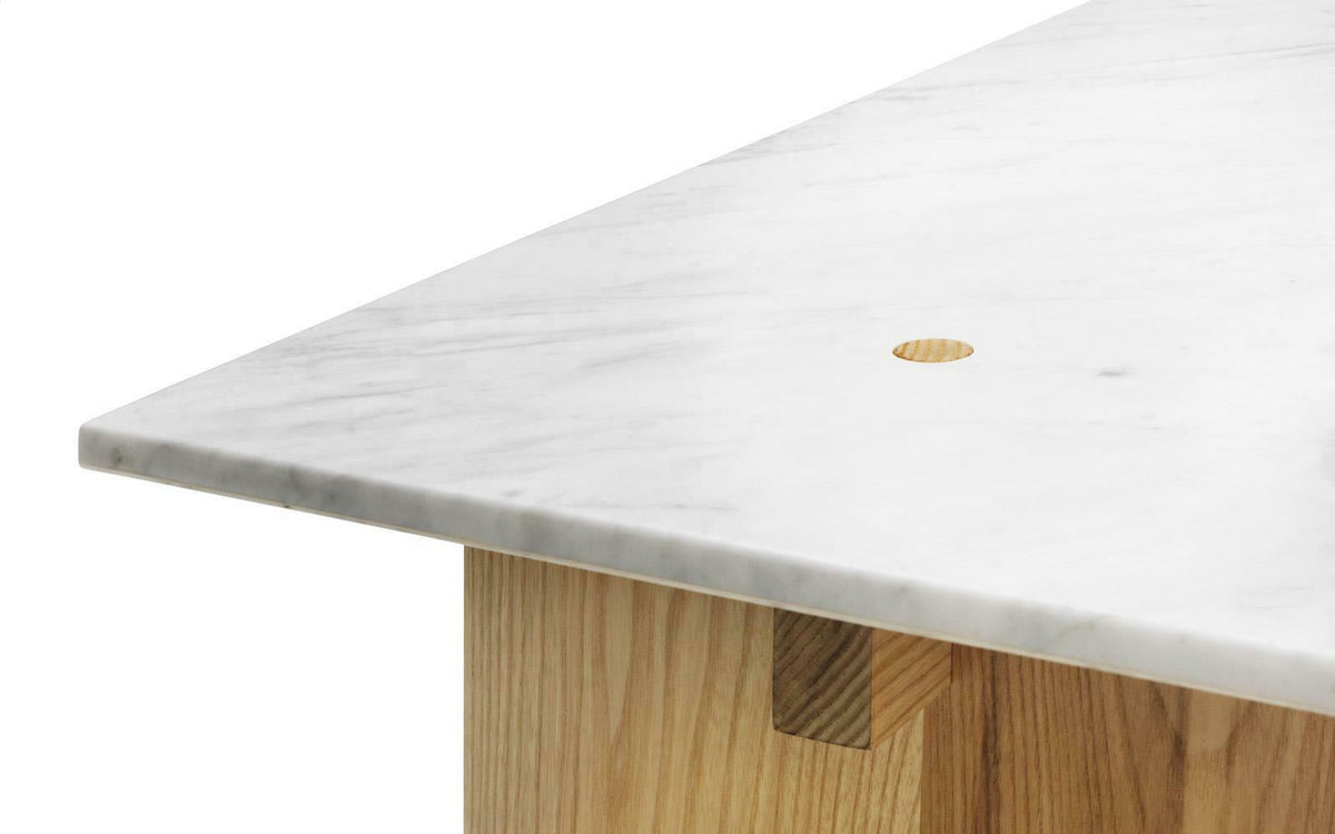 Table basse en chêne et marbre blanc Solid blanc - Normann Copenhagen - The Cool Republic