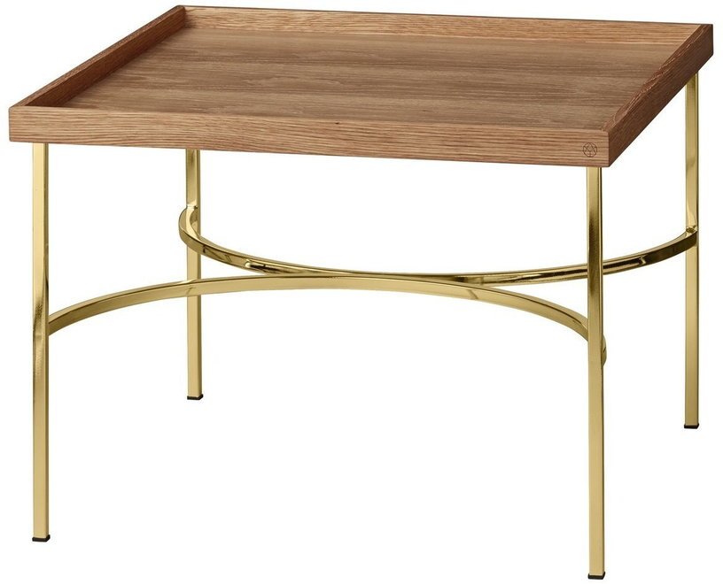 Table basse en chêne et métal doré Unity - AYTM - The Cool Republic