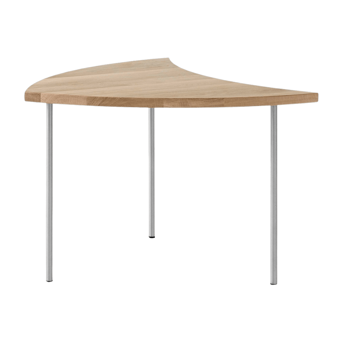 Oak coffee table with chrome legs Pinwheel HM7- &tradition - The Cool Republic