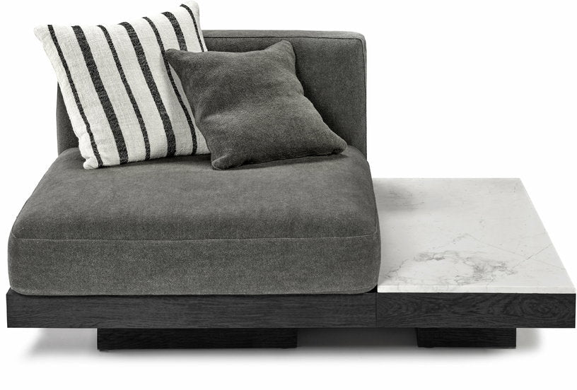 Table basse en chêne noir et en marbre blanc 105 x 50 cm Rudolph - Serax - The Cool Republic
