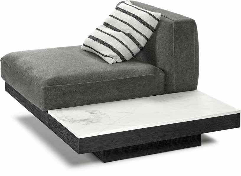 Table basse en chêne noir et en marbre blanc 105 x 50 cm Rudolph - Serax - The Cool Republic