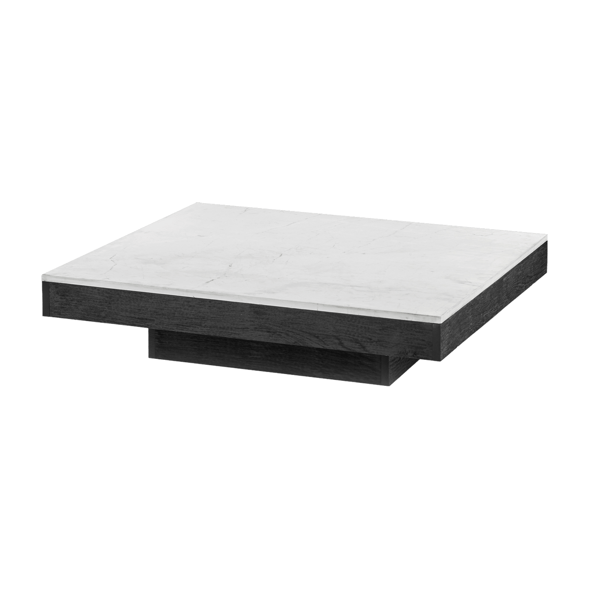 Coffee table in black oak and white marbre 105 x 91 cm Rudolph - Serax - The Cool Republic