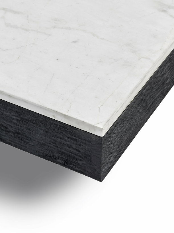Table basse en chêne noir et en marbre blanc 105 x 91 cm Rudolph - Serax - The Cool Republic
