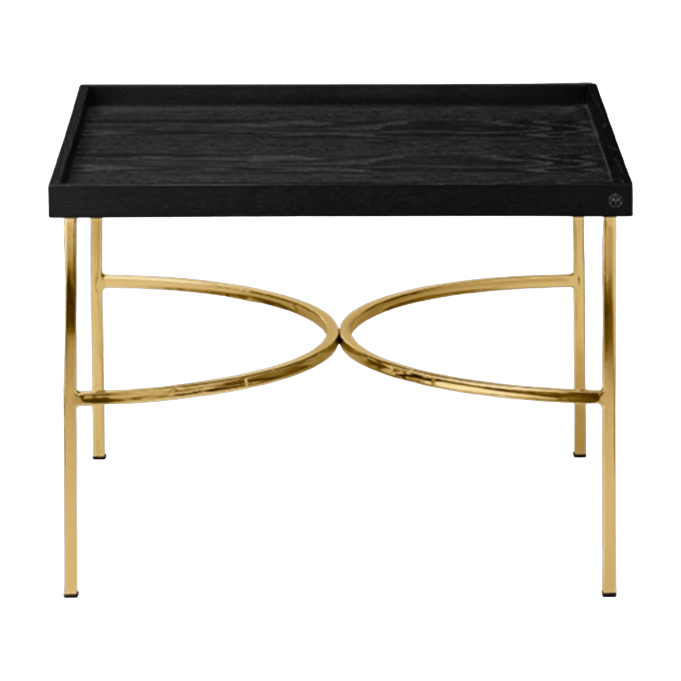 Table basse en chêne noir et métal doré Unity - AYTM - The Cool Republic