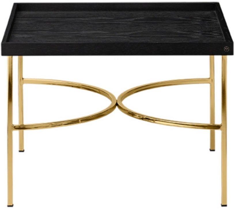 Table basse en chêne noir et métal doré Unity - AYTM - The Cool Republic