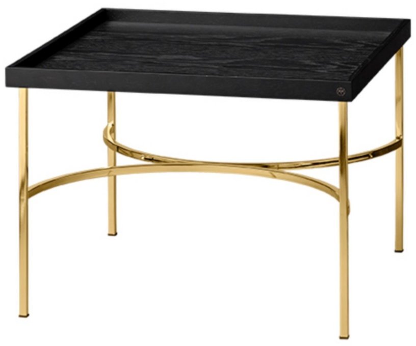 Table basse en chêne noir et métal doré Unity - AYTM - The Cool Republic