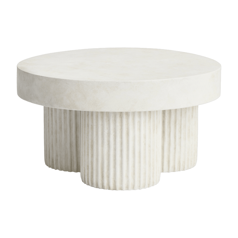 Gear white concrete fiber coffee table 70 cm - NORR11 - The Cool Republic