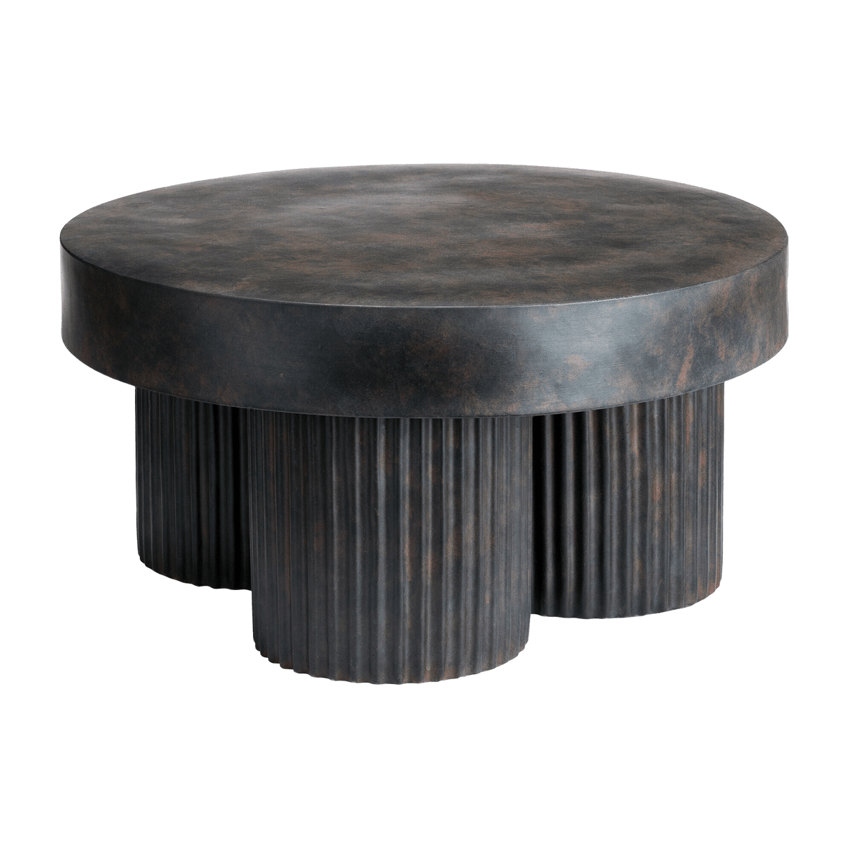 Table basse en fibre de béton marron sur aluminium moulé 70 cm Gear - NORR11 - The Cool Republic