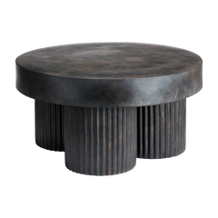 Table basse en fibre de béton marron sur aluminium moulé 70 cm Gear - NORR11 - The Cool Republic