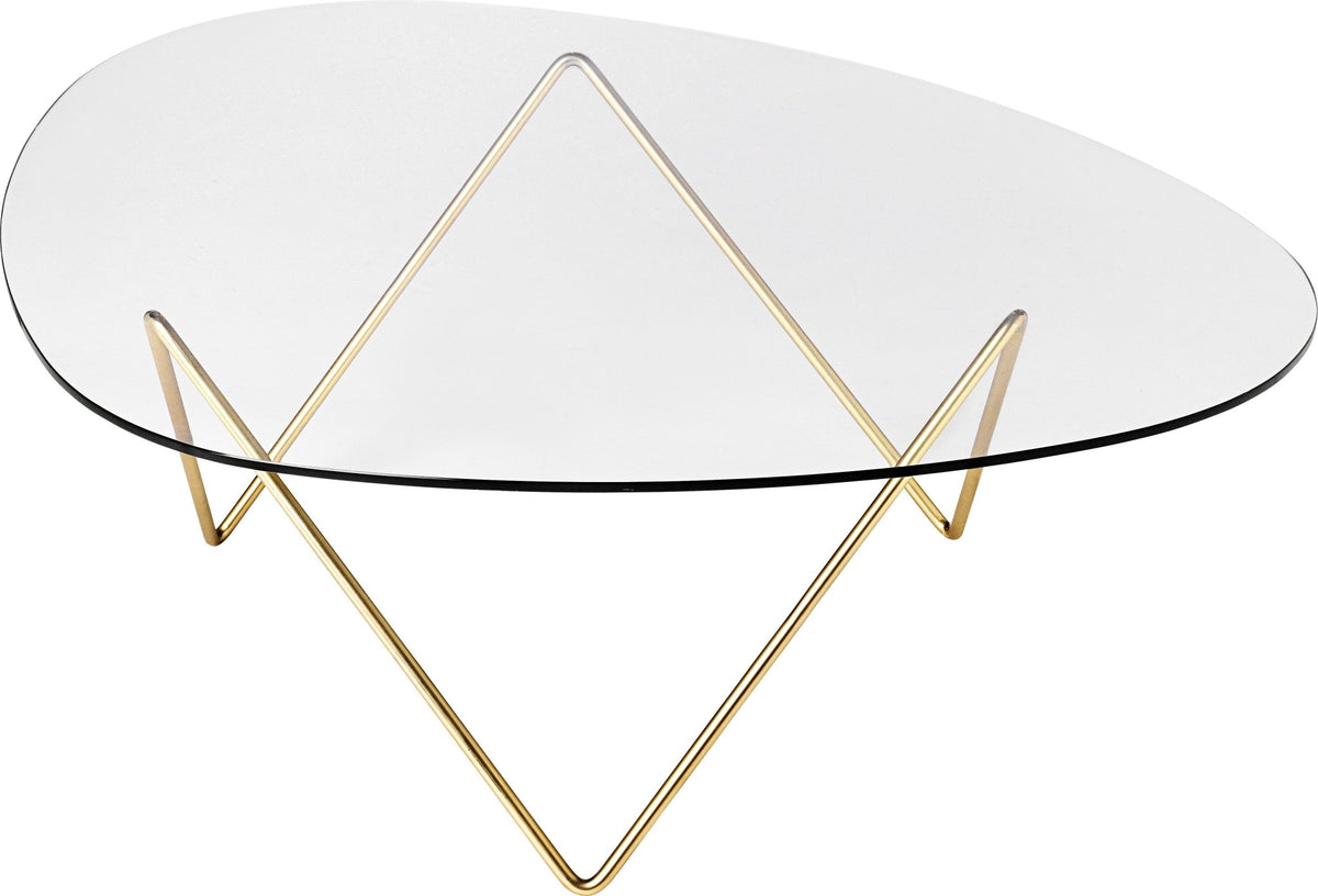 Table basse en laiton et verre Pedrera - Gubi - The Cool Republic