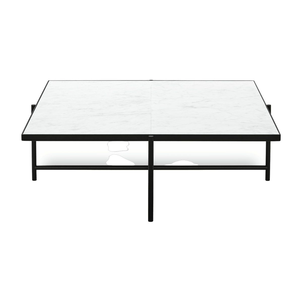 Table basse en marbre blanc et piétements noir Coffee 90 - HANDVÄRK - The Cool Republic