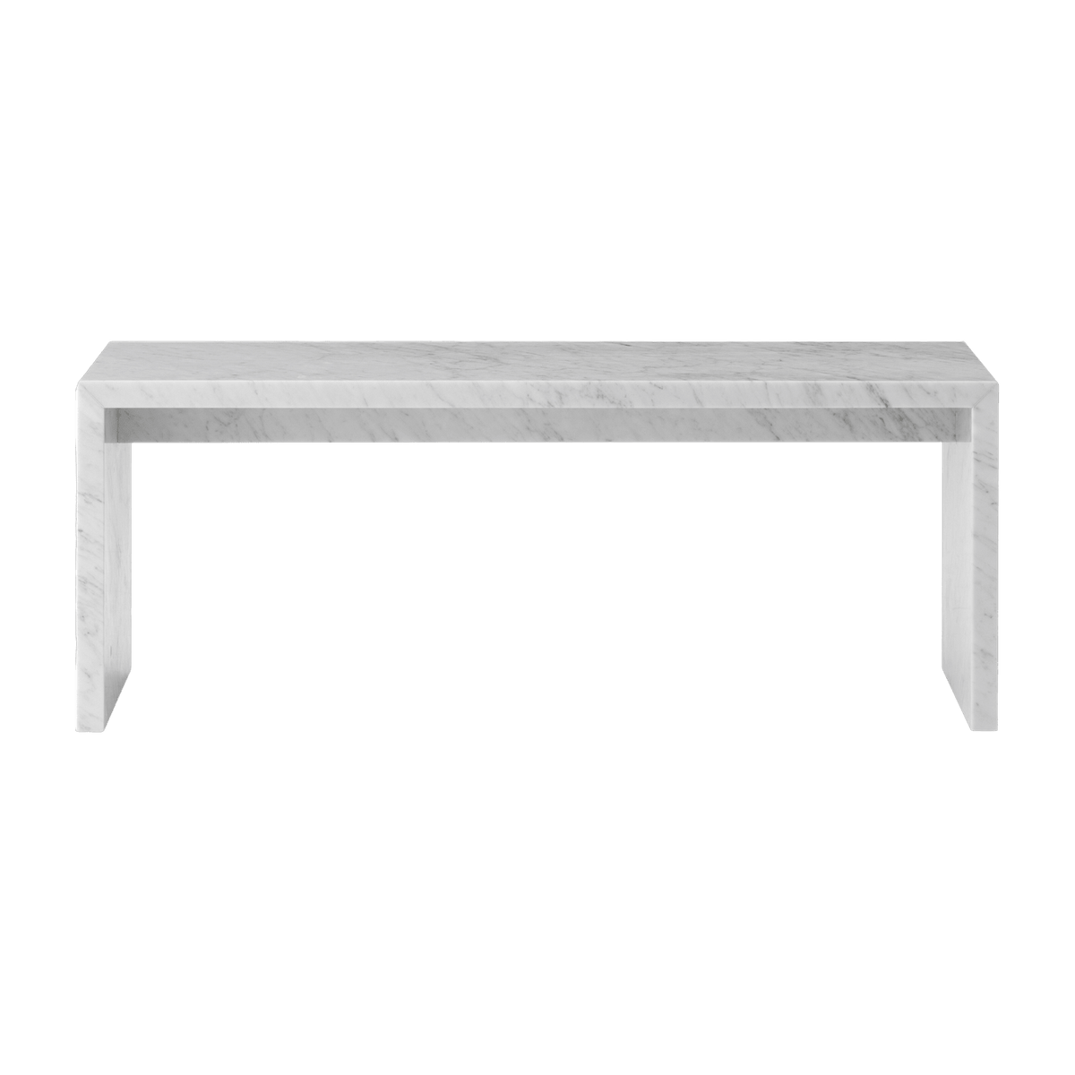 Table basse en marbre carrara 100 x 38 cm Plinth Bridge - Audo - The Cool Republic