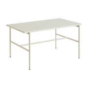 Table basse en marbre et piètement en acier beige 80 x 49 x 40 cm Rebar - Hay - The Cool Republic