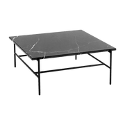 Table basse en marbre et piètement en acier noir 80 x 84 x 33 cm Rebar - Hay - The Cool Republic