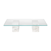 Table basse en marbre et verre Bianco Curia - Ferm Living - The Cool Republic