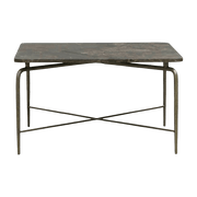 Table basse en marbre marron et fer Square- House Doctor - The Cool Republic