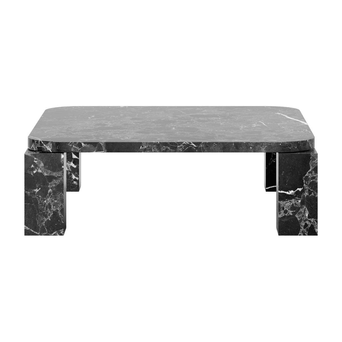 Table basse en marbre noir costa 82 x 82 cm - New works - The Cool Republic