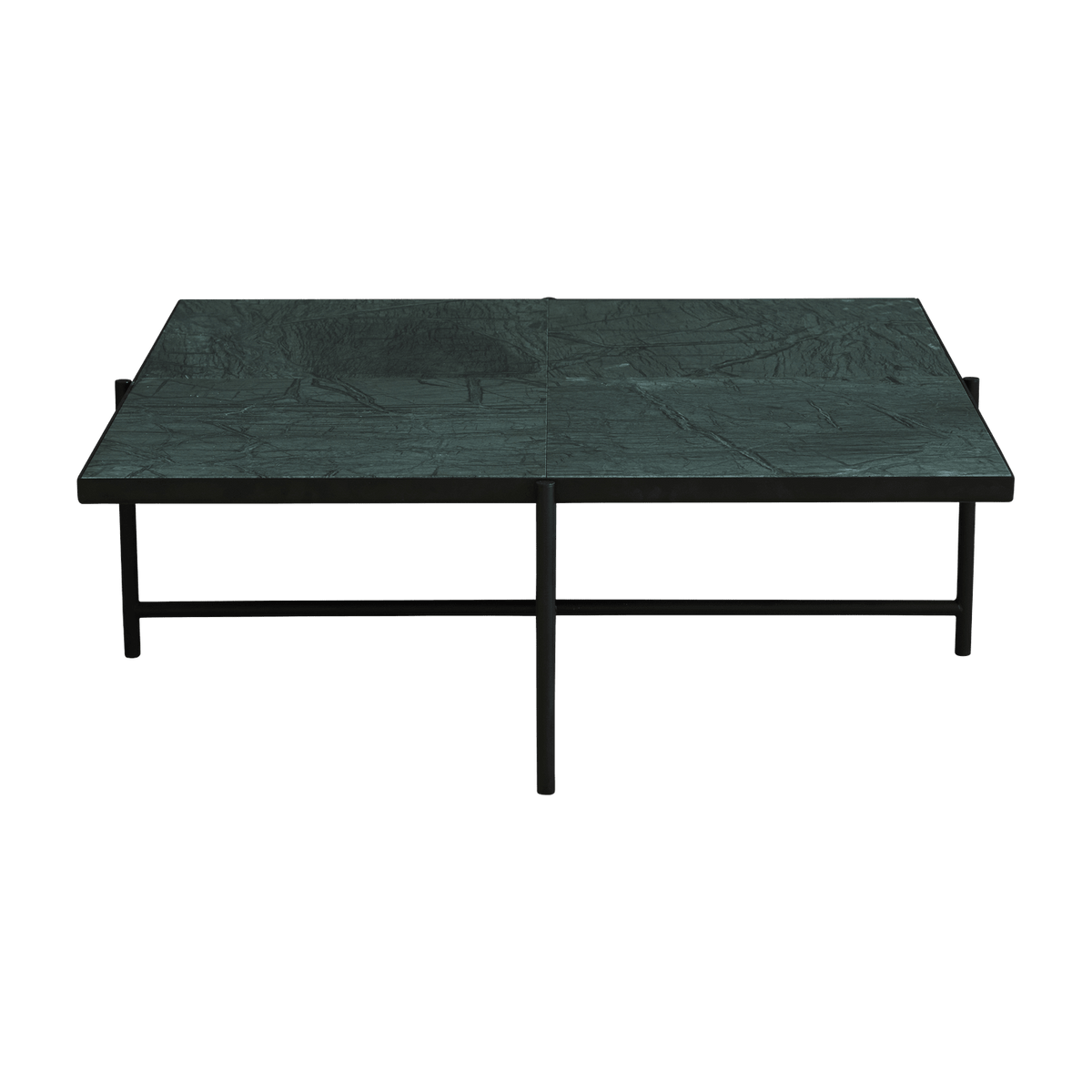 Table basse en marbre vert et piétements noirs Coffee 90 - HANDVÄRK - The Cool Republic