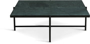 Table basse en marbre vert et piétements noirs Coffee 90 - HANDVÄRK - The Cool Republic