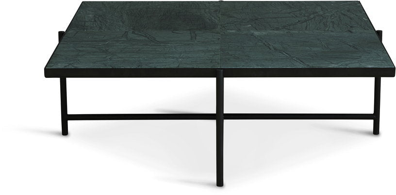Table basse en marbre vert et piétements noirs Coffee 90 - HANDVÄRK - The Cool Republic