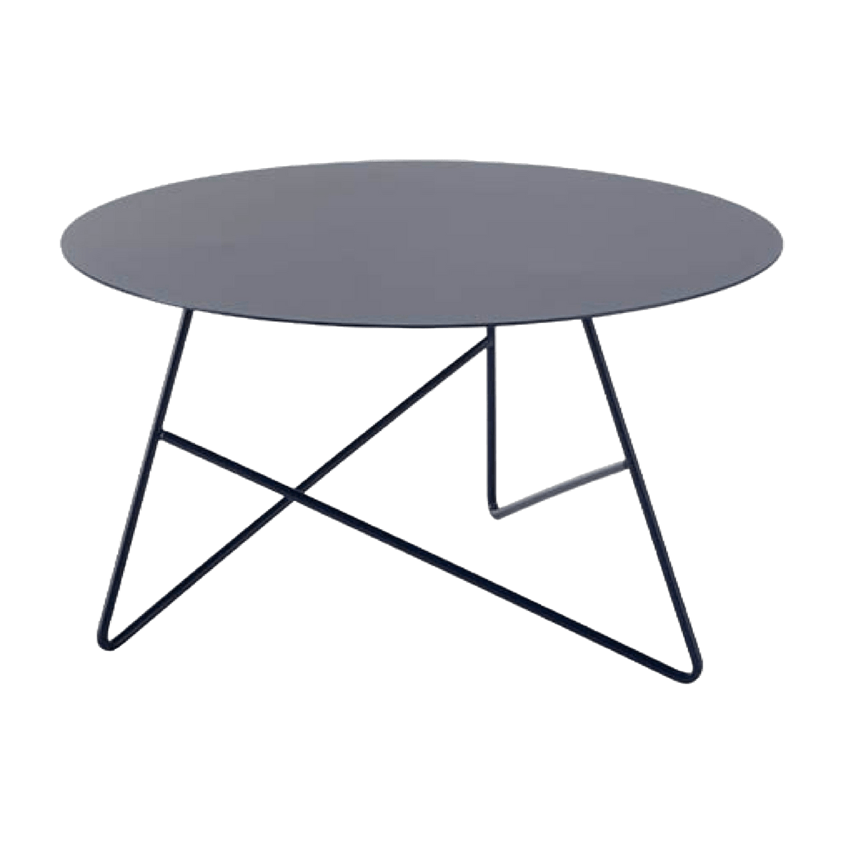 Table basse en métal bleu Ermione 65 - Meme Design - The Cool Republic