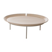 Table basse en millgres et acier crème Brise 56 - Gervasoni - The Cool Republic