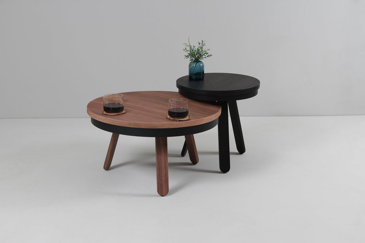 Table basse en noyer et noire 62 cm Batea - Woodendot - The Cool Republic