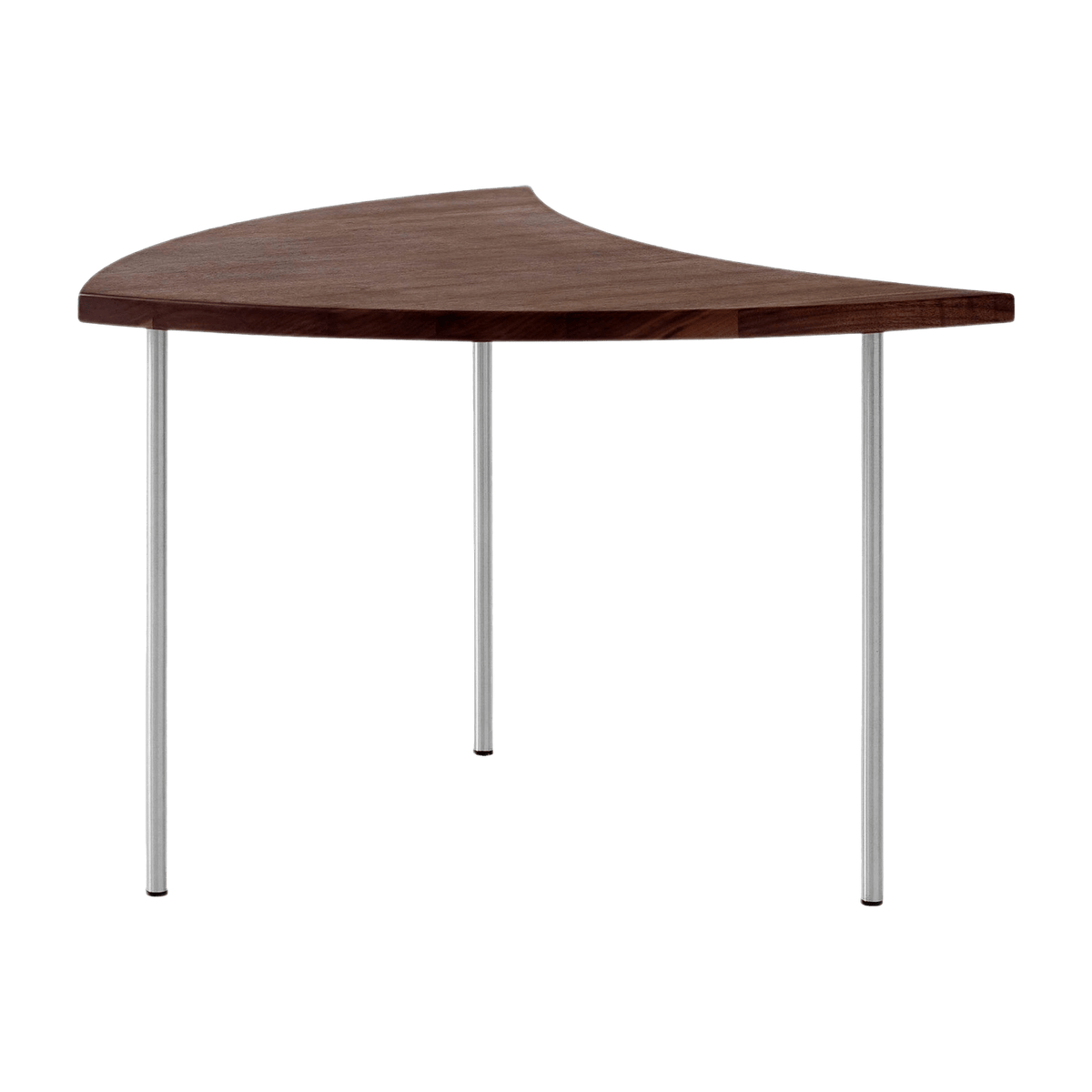 Coffee table in walnut and chrome legs Pinwheel HM7- &tradition - The Cool Republic