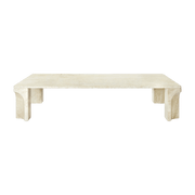 White limestone coffee table 140x30 Doric - Gubi - The Cool Republic