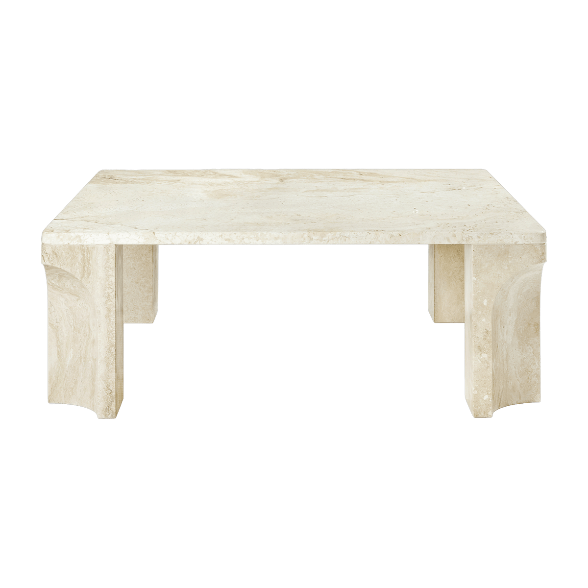 White limestone coffee table 80x30 Doric - Gubi - The Cool Republic