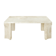 Table basse en pierre calcaire blanche 80x30 cm Doric - Gubi - The Cool Republic