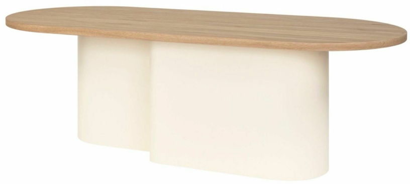 Table basse en placage de chêne beige Looi Piazza - noo.ma - The Cool Republic