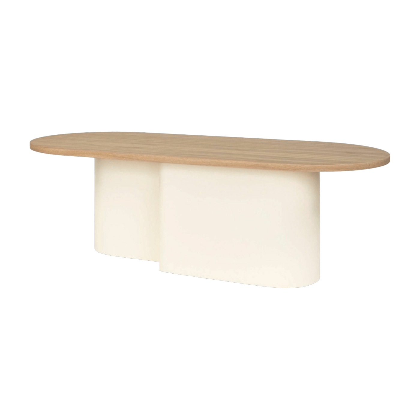Table basse en placage de chêne beige Looi Piazza - noo.ma - The Cool Republic