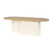 Table basse en placage de chêne beige Looi Piazza - noo.ma - The Cool Republic