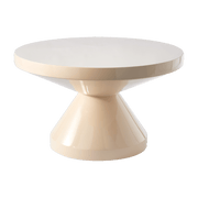 Table basse en plastique laqué beige 60x35cm Zig Zag - Pols Potten - The Cool Republic